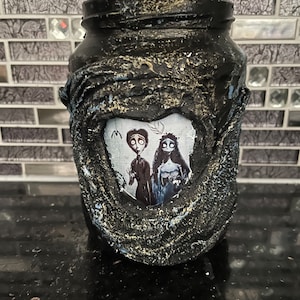 Corpse Braut inspiriertes Kerzenglas