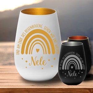 Gravur-Max Trauerlicht Windlicht - Personalisiert Mit Name & Datum