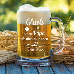 Father's Day gift | Beer mug for dad | Happiness is having a dad like you with your desired name | Birthday gift