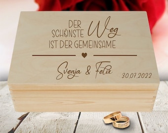 Erinnerungskiste zur Hochzeit, Erinnerungsbox der schönste Weg ist der Gemeinsame , Geschenk zur Hochzeit Erinnerungen