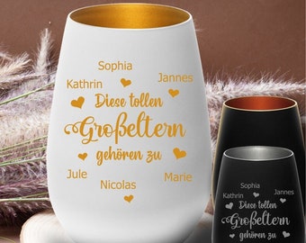 Windlicht mit Gravur -Diese tollen Großeltern gehören zu -Enkelkind-Windlicht-Geschenk für Oma und Opa Geburtstag -Valentinstag-Weihnachten