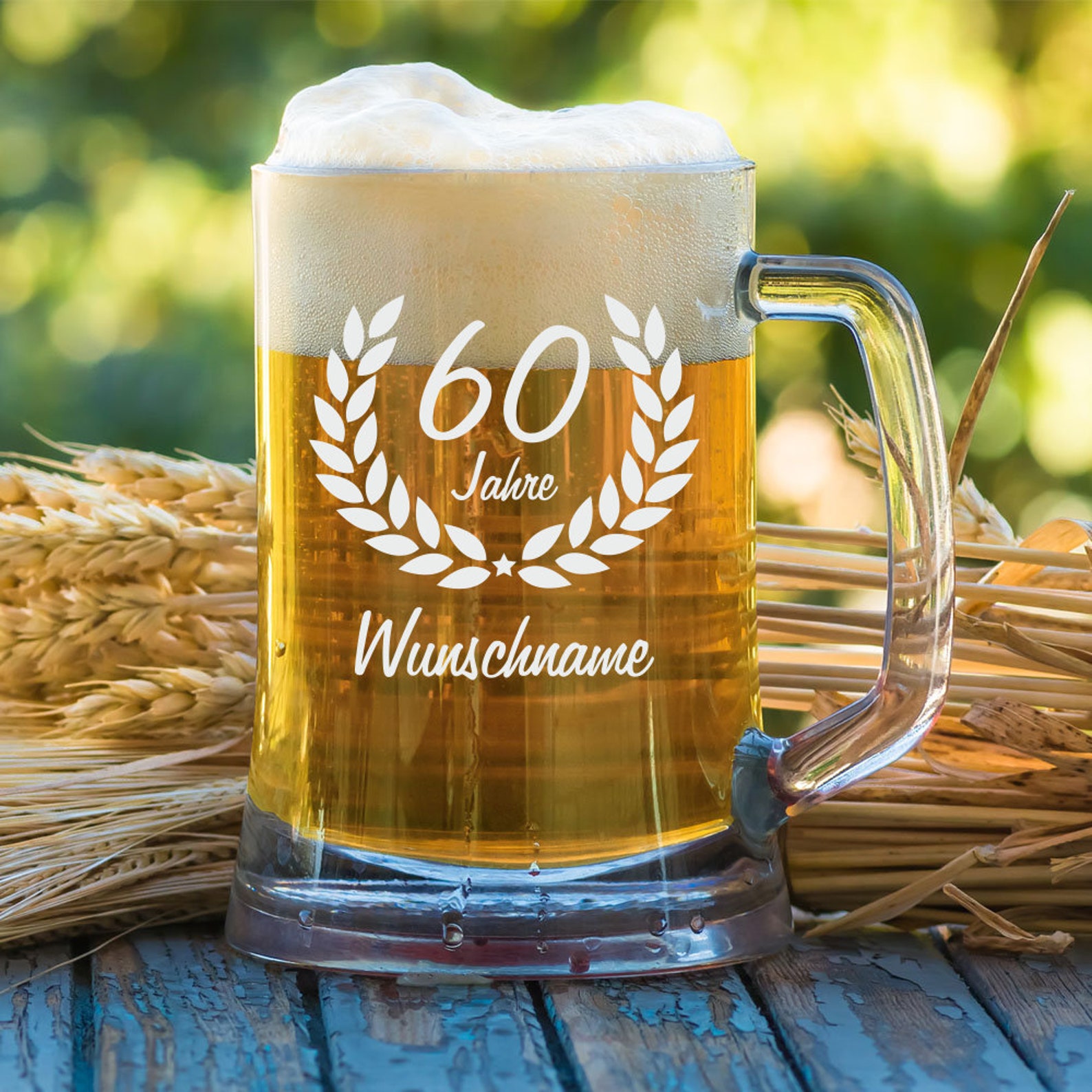 Bierkrug zum 60. Geburtstag mit Wunschnamen Geschenk für Etsy