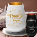 Family-themed candle holder, decorative candle holder... is the home of the heart, personalized with a name, perfect as a gift for birthdays or Christmas.