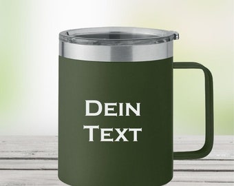 Thermobecher personalisiert Schiebedeckel Thermotasse Gravur Geschenkidee Geburtstag Vatertag Muttertag