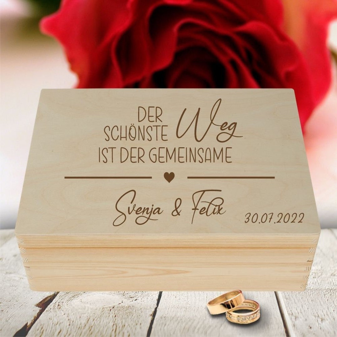 Erinnerungskiste zur Hochzeit, Erinnerungsbox der schönste Weg ist der