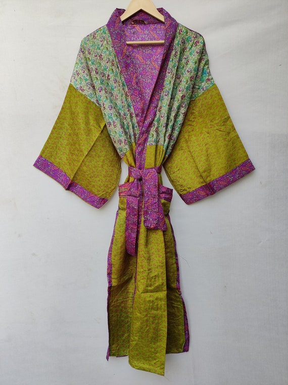 Indian Bohemian Kimono Dress Festival Long Duster Kimono Night | Etsy
