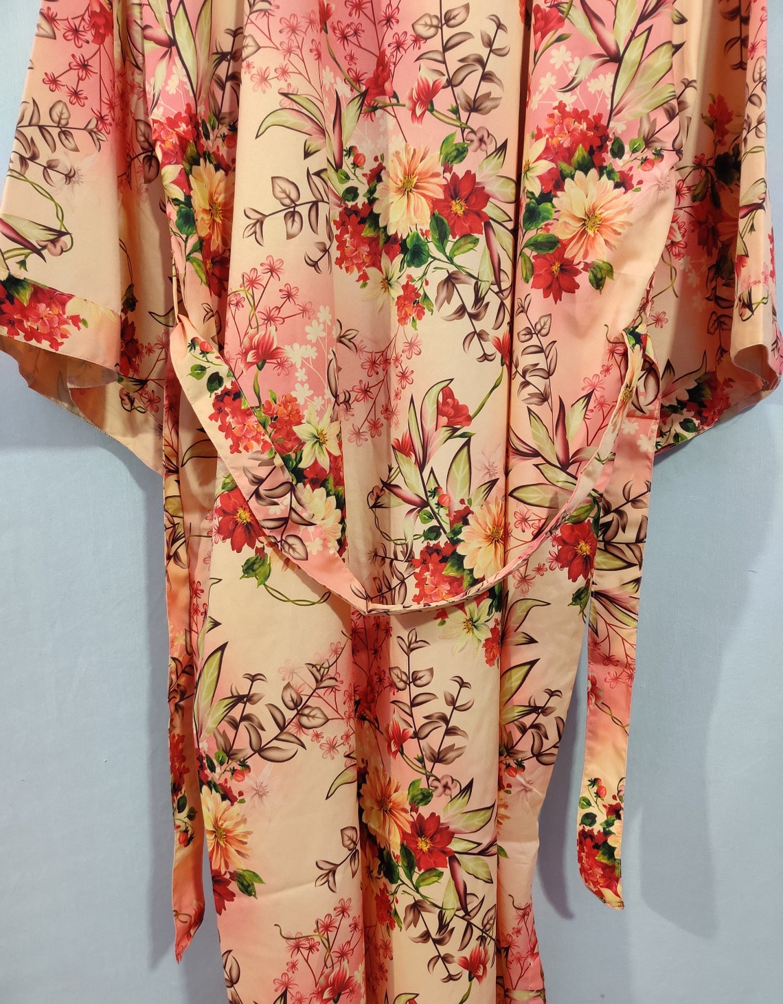 Silk kimonos Bridesmaid Robes Floral Kimono Robe Bridal Etsy