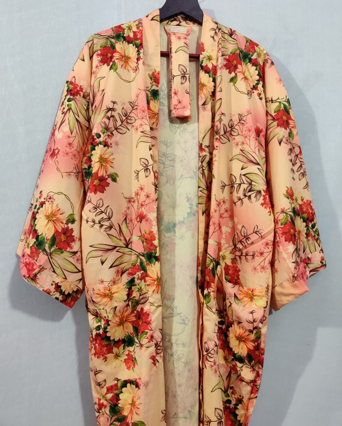 Silk kimonos Bridesmaid Robes Floral Kimono Robe Bridal Etsy