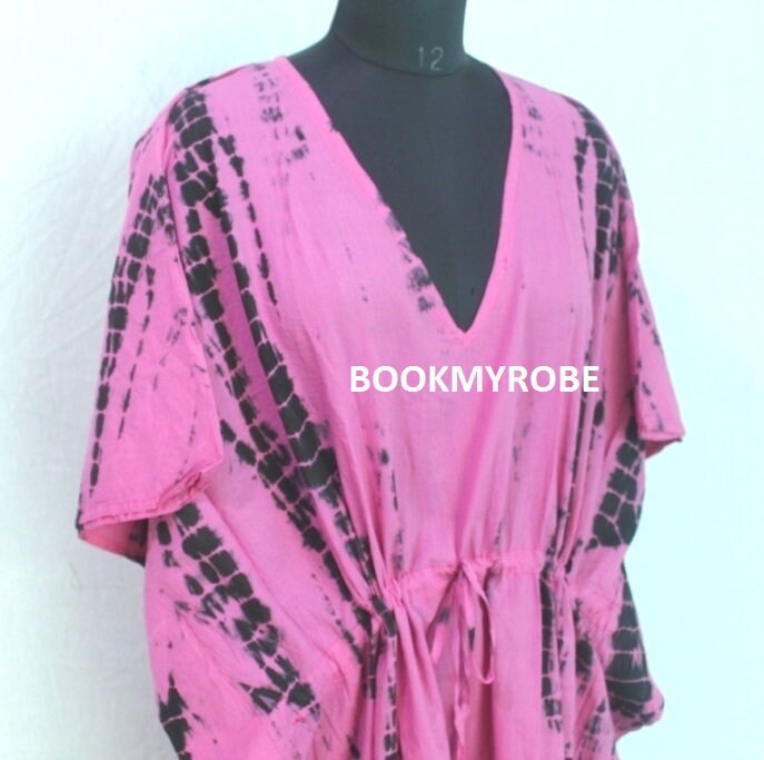 Kaftan Dress, Tie Dyed Kaftan, Caftan,plus Size Clothing, Pink Tie Dye