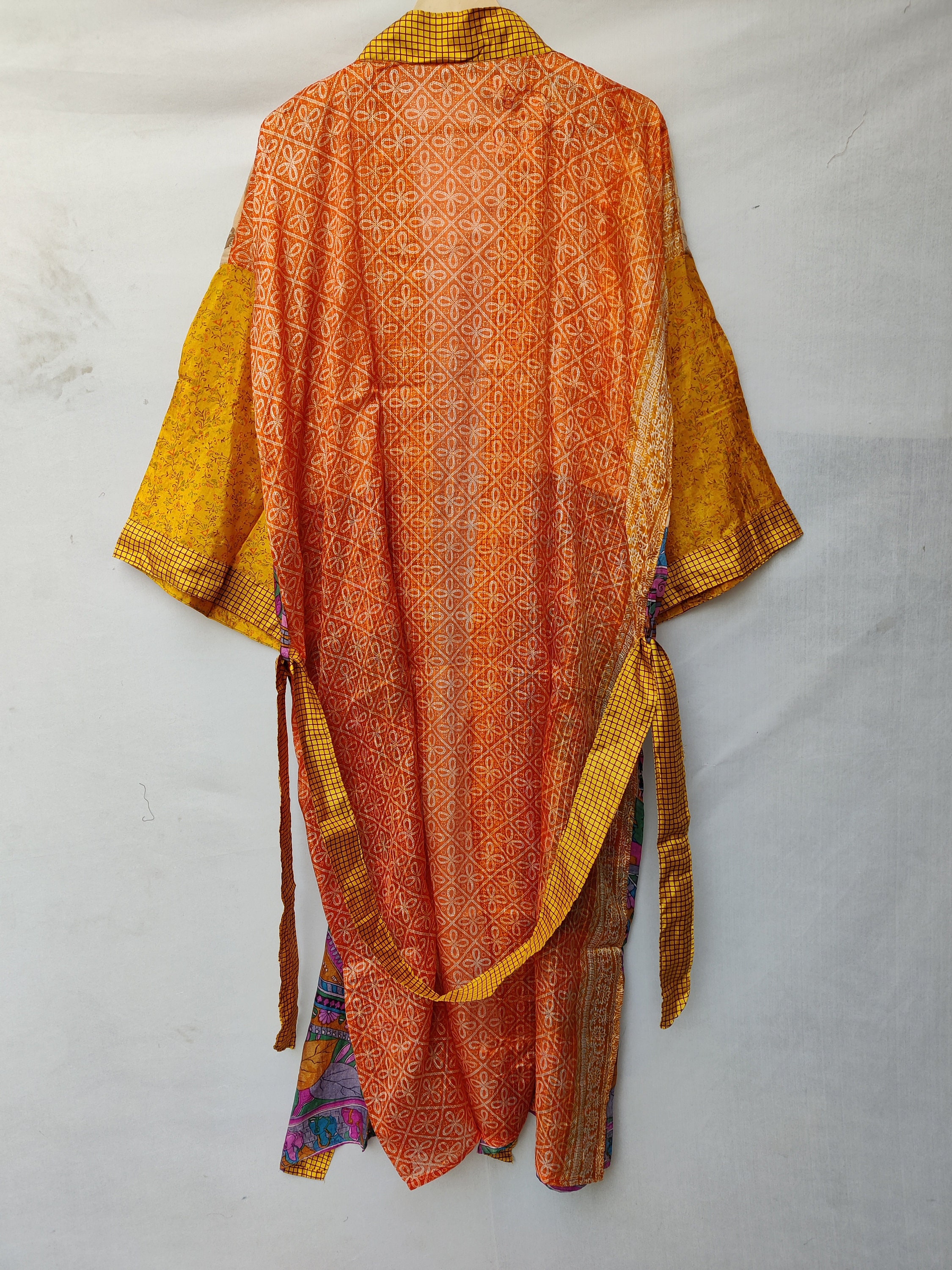 Indian Saree Patch Work Kimono Indian Vintage Sari Kimono - Etsy