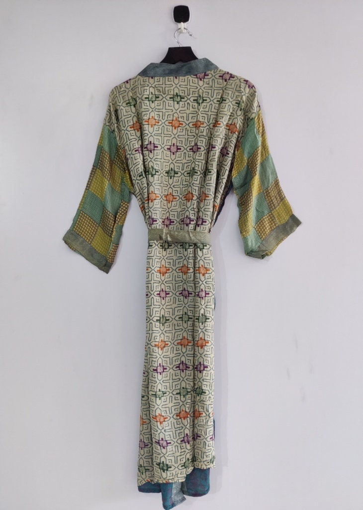 Kimono Robe Luxury Indian Saree Kimono Saree Kimono Robe - Etsy