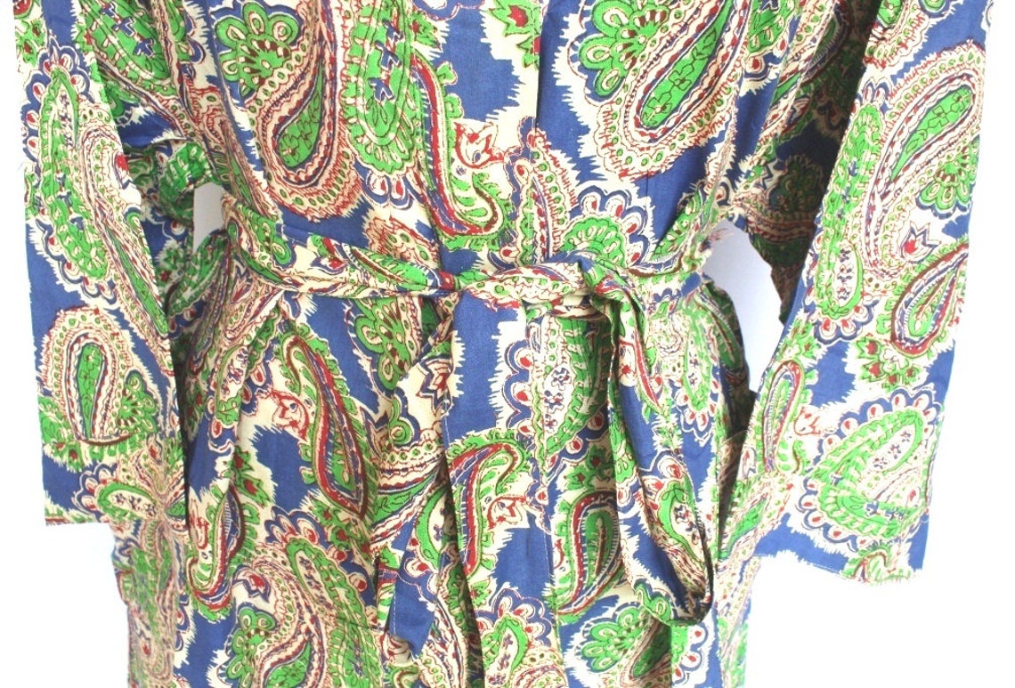 paisley print robe