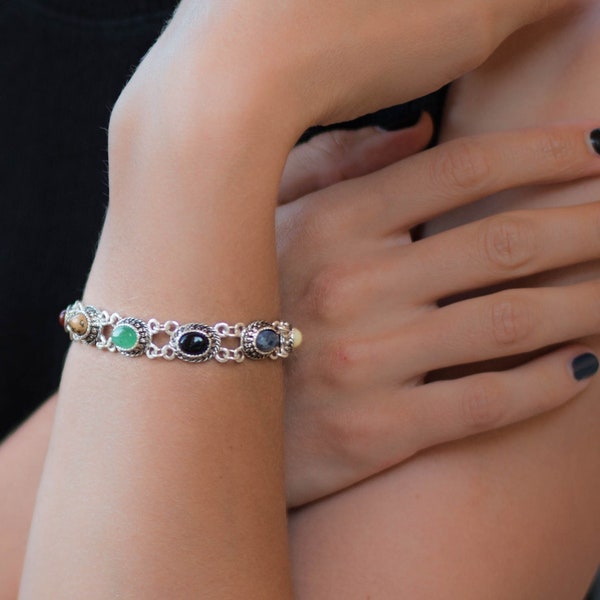 Multicolor bracelet for women, Everyday bracelet, Colorful bracelet