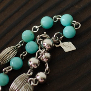 Turquoise necklace beaded by Sarah Coventry, Everyday necklaces for women 画像 7