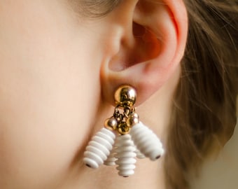 Cluster earrings vintage by Napier, Aesthetic earrings dangle, Beaded earrings