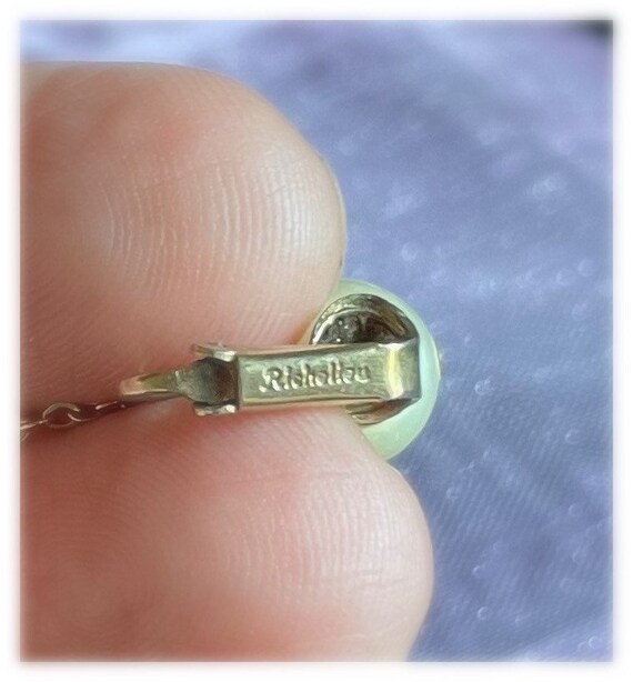 Pearl drop earrings vintage by Richelieu, Extra l… - image 7