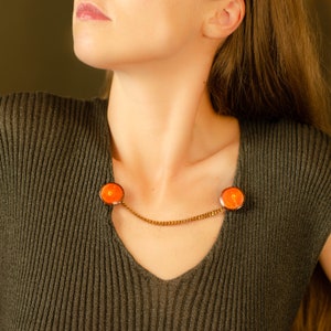 Wooden collar pins, Vintage sweater guard, Costume jewelry cardigan clips popular right now