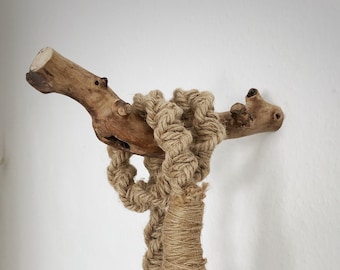 Wooden hook “special”, wall hook, lamp holder, branch