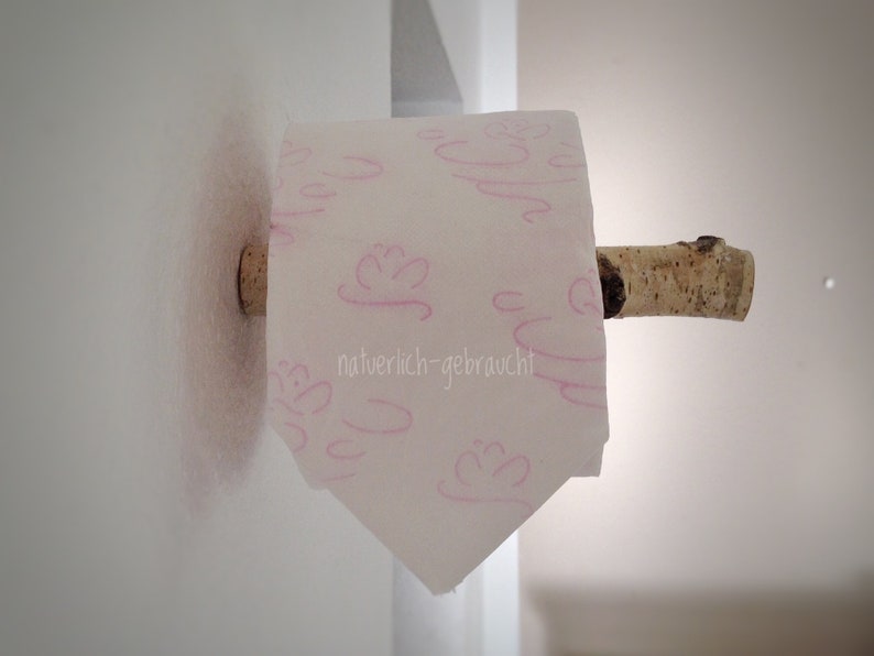 Holzhaken, Wandhaken, Toilettenpapierhalter, Ast Birke I Astdurchmesser 2,5 4,0 cm Bild 5