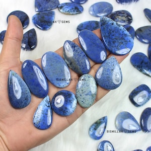 Dumortierit-Edelstein, natürlicher blauer Dumortierit-Cabochon, Mix-Form Dumortierit-Lot, handpolierter Flatback-Großhandels-Dumortieritstein