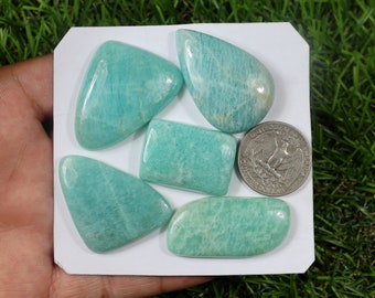 Green Amazonite Gemstone Lot, 246 Carat, Crystal Amazonite Cabochon, Mix Shape Amazonite Lot, Wholesale Amazonite Gemstone Jewelry