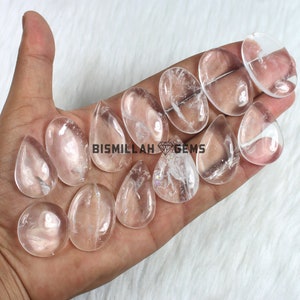 Natural Clear Quartz Gemstone, Bulk Crystal Quartz Cabochon, Wholesale Clear Quartz Lot, Mix Shape Clear Quartz, Silver Jewelry, Loose Stone