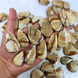 Lot de pierres précieuses en jaspe décoratif, cabochon en jaspe décoratif en forme de mélange, cabochon à dos plat en gros, lot en vrac de pierres précieuses en jaspe décoratif