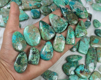 Natürliche Chrysokoll Edelstein Lot, Halbedelstein, Großhandel Edelstein Lot, Edelsteine für Lieferung, Wire Wrapping Edelstein, Schüttgut Edelstein Lot