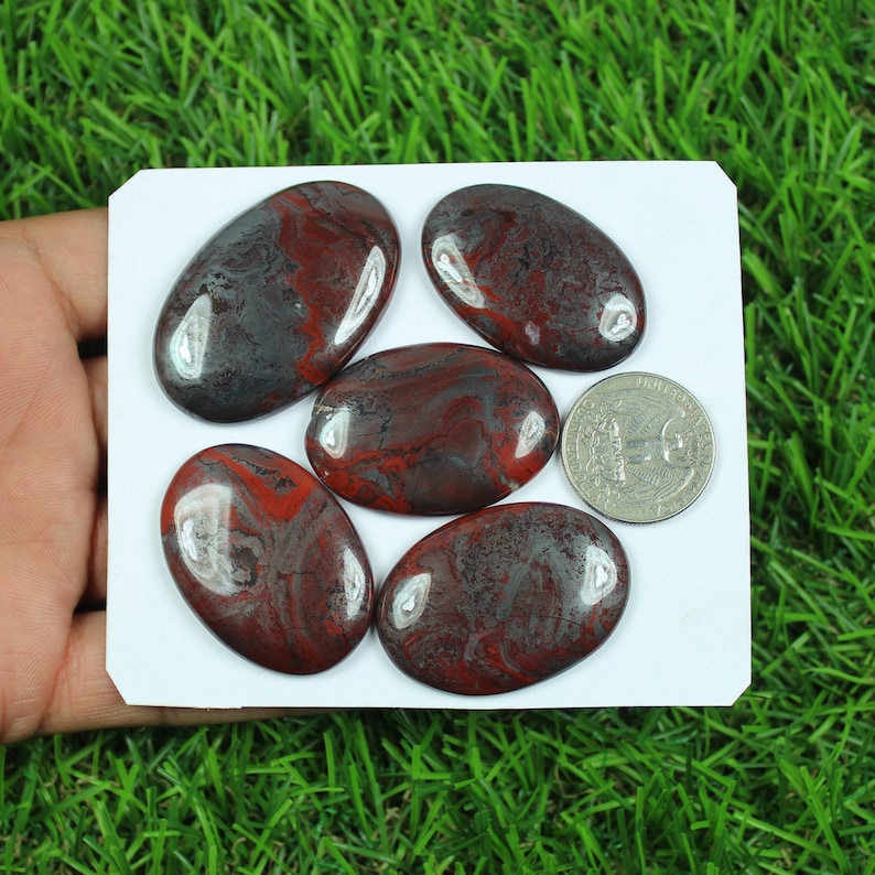 Natural Conglomerate Jasper Cabochon Loose Gemstone 5 Pcs Wholesale Conglomerate Jasper Lot Wire Wrap Stone Handmade Gemstone For Jewelry
