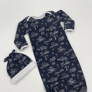 Baby gowns with elastic bottoms best sale