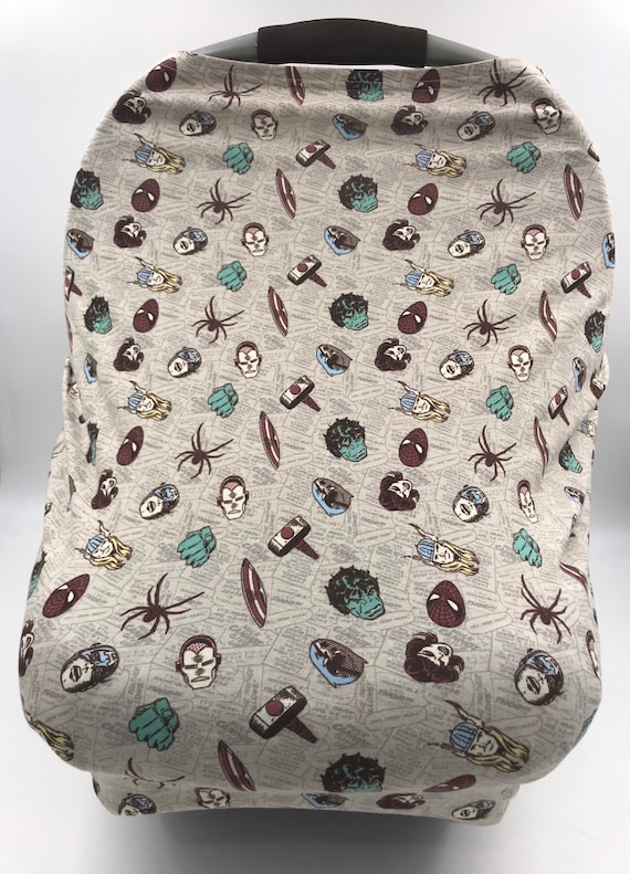 Multi Use Baby Cover | Nursing | Stroller | Car Seat Cover | Highchair | Newborn Essential | Baby Shower Gift | Car Accessories | Super Hero