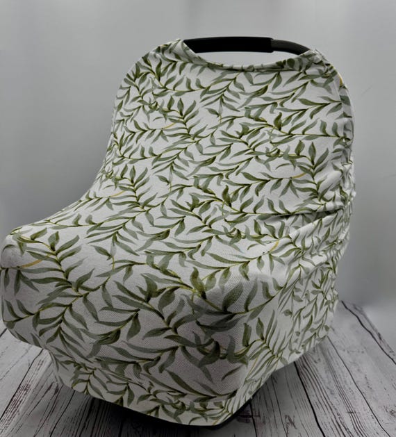 Multi Use Baby Cover | Nursing | Stroller | Car Seat Cover | Highchair | Newborn Essential | Baby Shower Gift | Car Accessories | Greenery