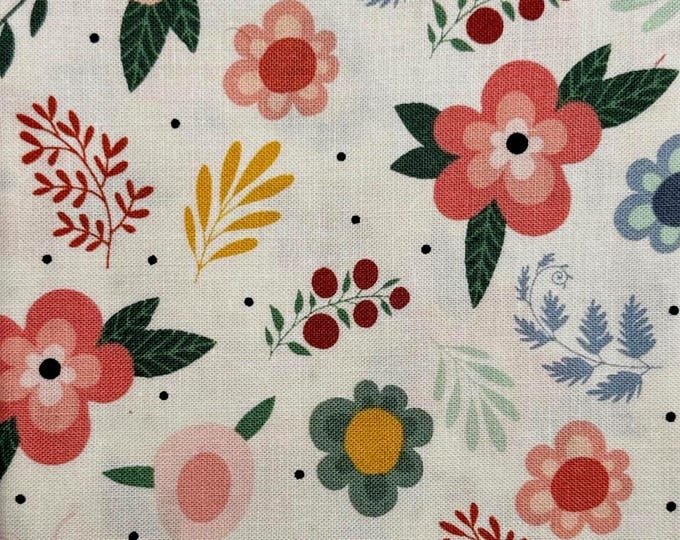 Fat Quarter Lets Create Cream Main by Echo Park for Riley Blake C13690