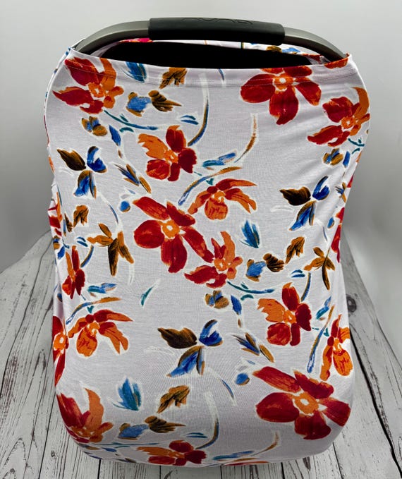 Multi Use Baby Cover | Nursing | Stroller | Car Seat Cover | Highchair | Newborn Essential | Baby Shower Gift | Car Accessories | Floral