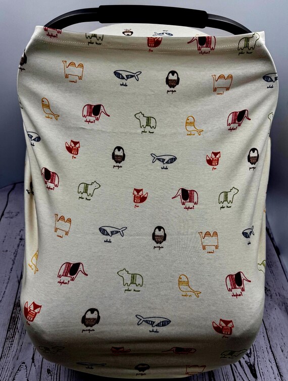 Multi Use Baby Cover | Nursing | Stroller | Car Seat Cover | Highchair | Newborn Essential | Baby Shower Gift | Car Accessories | Animals