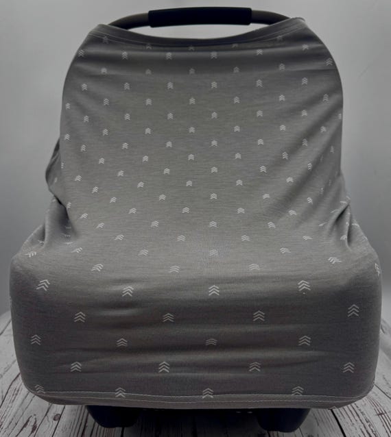 Multi Use Gray Arrows | Baby Cover | Nursing | Stroller | Car Seat | Highchair | Scarf | 5 in 1 | Car Accessories