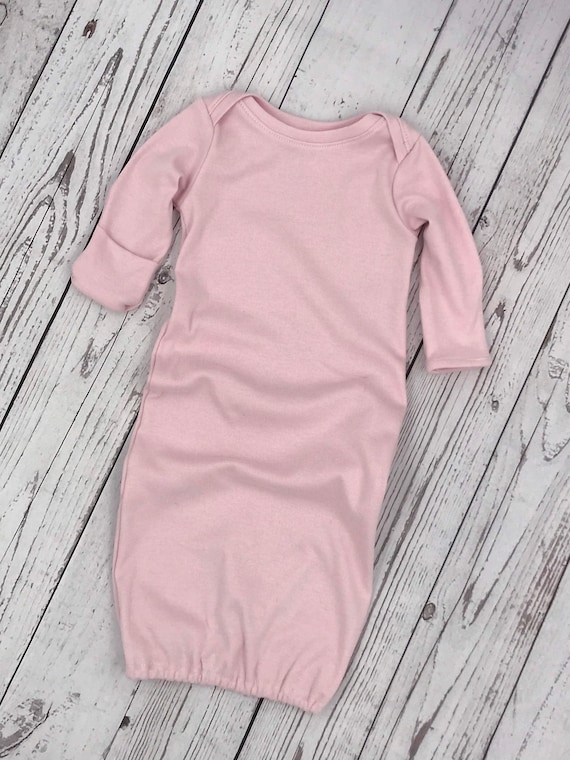 Gown Cotton Candy Pink Solid | infant gown | newborn baby clothes | newborn essentials | bringing home baby | Baby Shower Gift