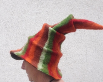 Witch hat felt hand-felted