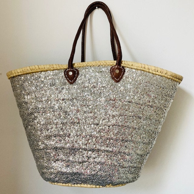 Silver Sequin Basket UK