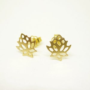 Lotus Ohrstecker, 925 Silber, vergoldet