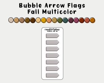 Banderas de flechas de burbujas - Otoño Multicolor