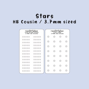 ESTRELLAS de 3,7 mm: tamaño adecuado para el modelo HB Cousin