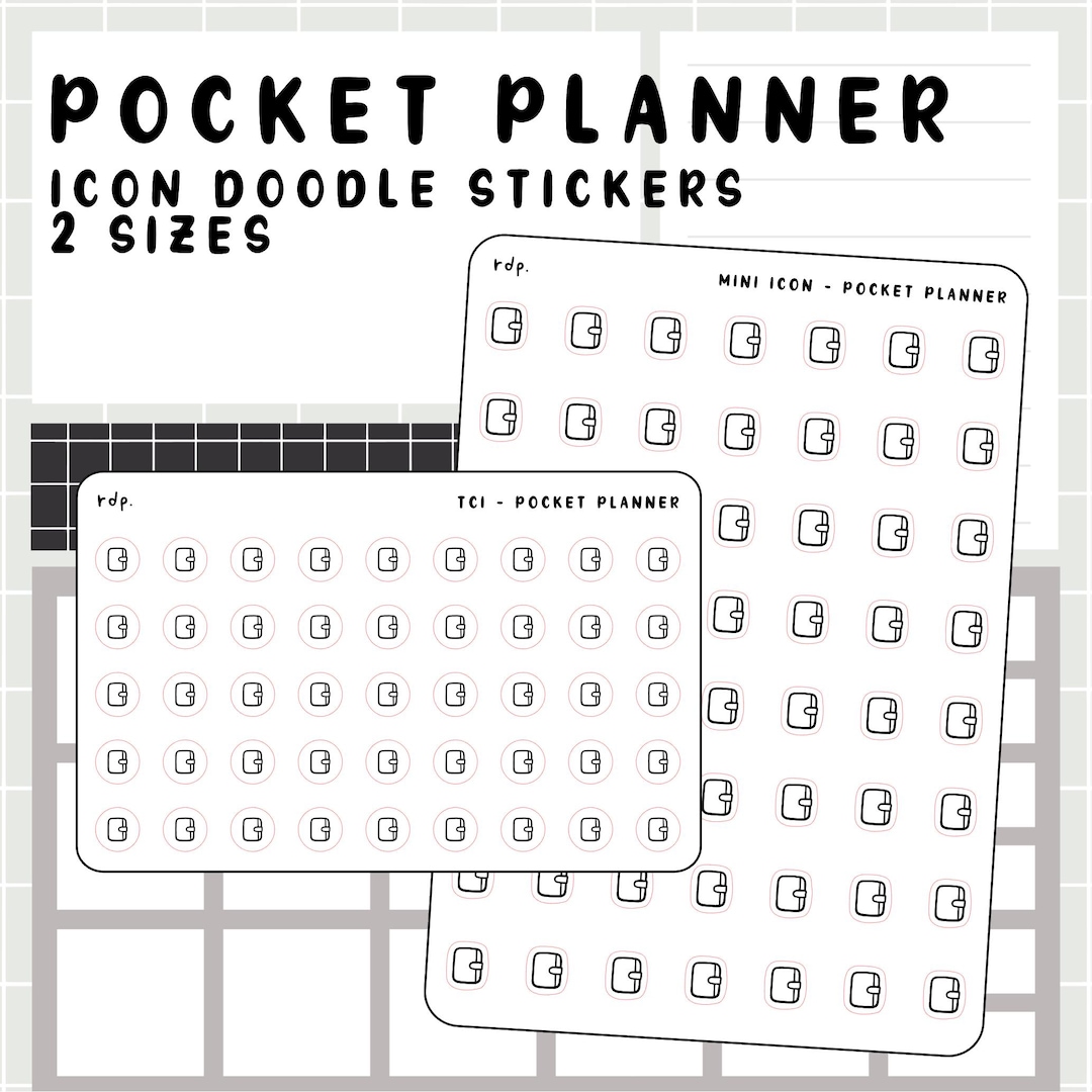 Pocket Planner - Hand Drawn Icon Stickers for Your Paper Planner - Etsy