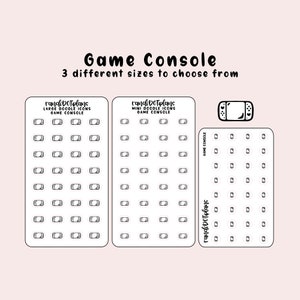 Console de jogos - adesivos de ícones desenhados à mão para seu planejador de papel