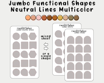 Jumbo Functional Shapes - Neutral Liner Multicolor