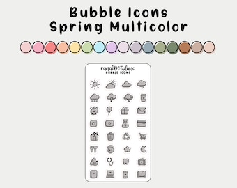 Bubble Icons - Spring Multicolor