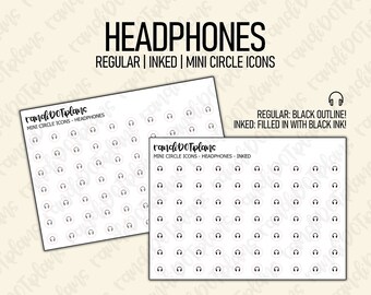 Headphones - Mini Circle Icons