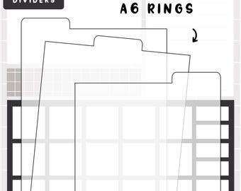 A6 Rings (NOT PERSONAL) - Tab Dividers