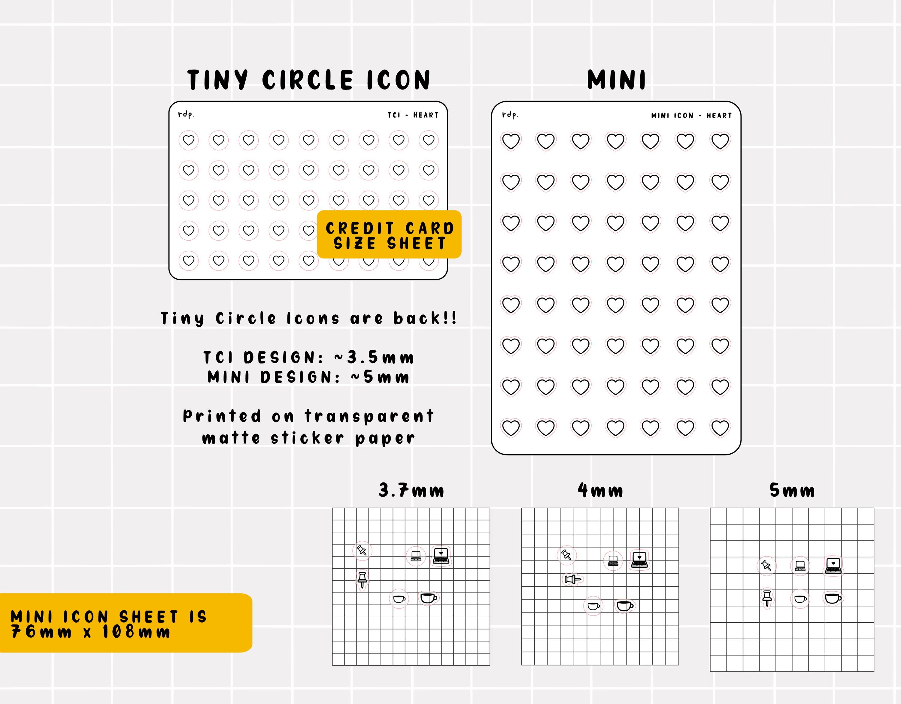 Credit Card - Hand Drawn Icon Stickers for Your Paper Planner - Etsy