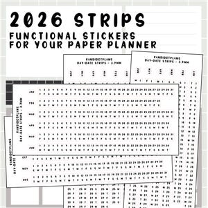 2026 Day and Date Strips